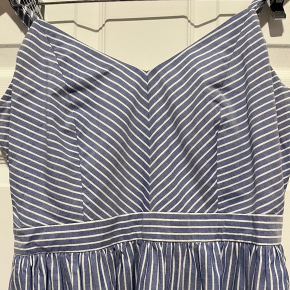 Loft  Outlet Blue Striped Dress - Picture 2 of 5